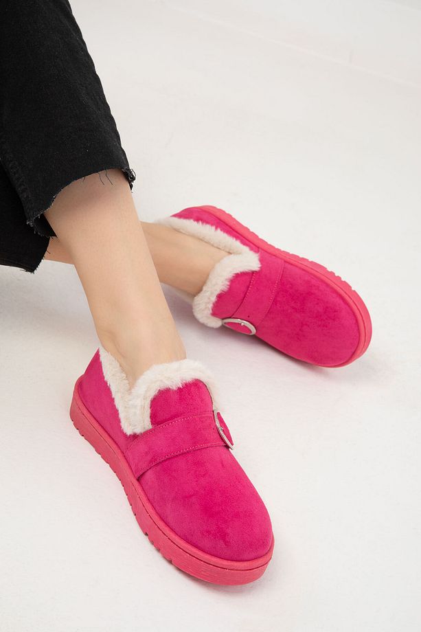 Fuşya Süet Kadın Bot & Bootie 19854 - 3