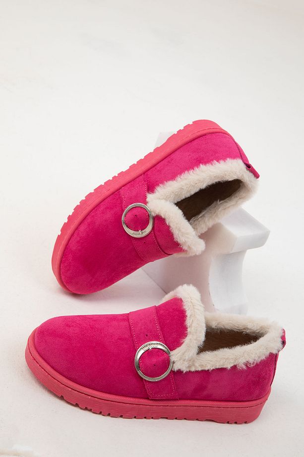 Fuşya Süet Kadın Bot & Bootie 19854 - 4