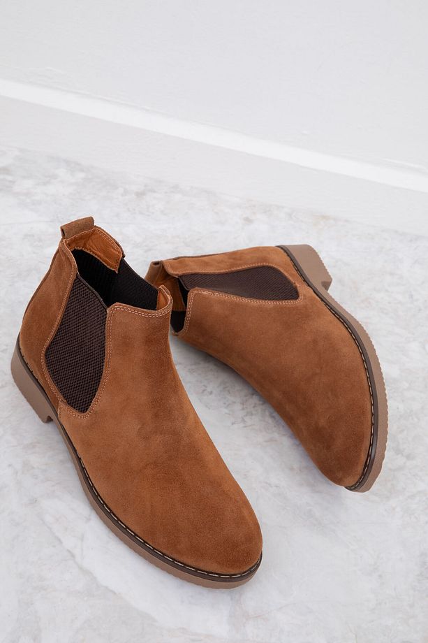 Taba Süet Hakiki Deri Erkek Bot & Bootie 19938 - 4