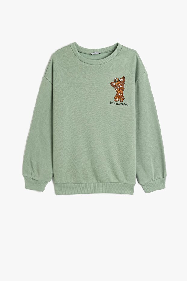 Green Girl's Sweatshirt 5Wkg10485Ak