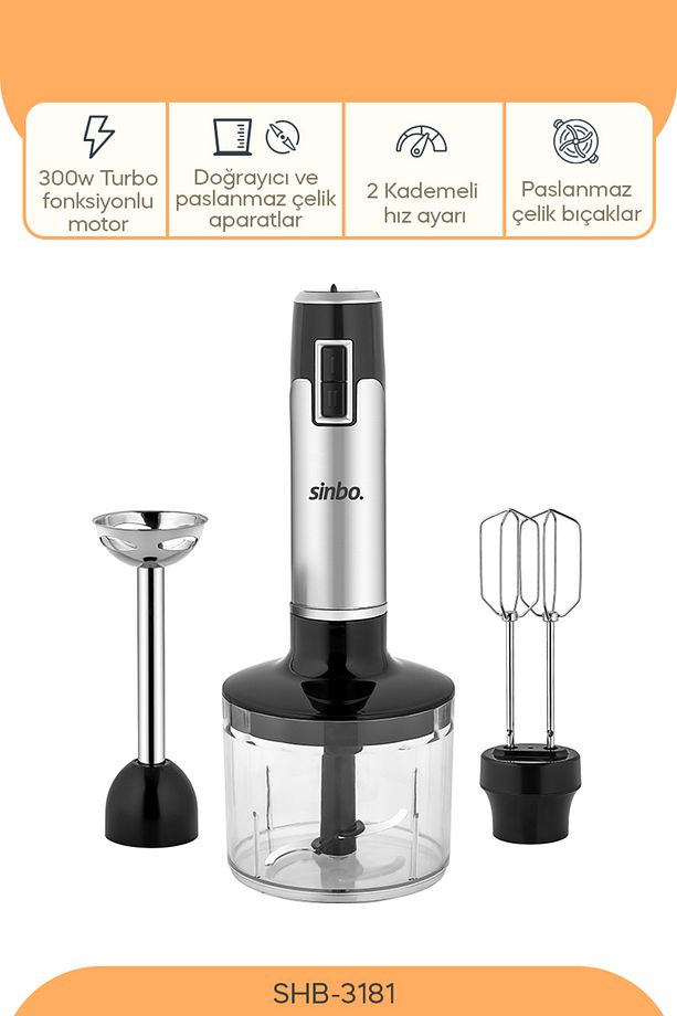 SHB-3181 3 Fonksiyonlu Multi Blender Set - 1