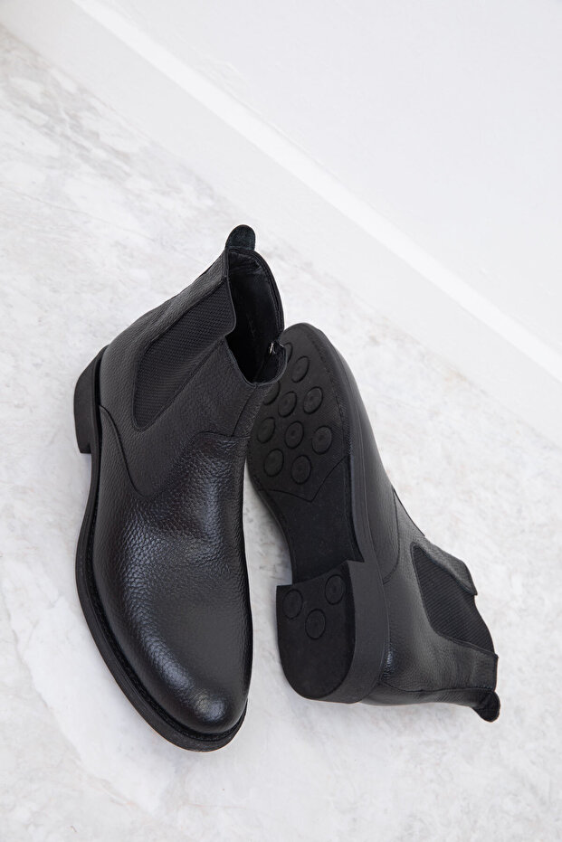 Valódi bőr fekete férfi csizma - 20111-es modell - 3