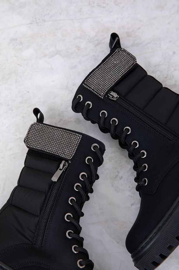 Siyah Mat Çocuk Bot & Bootie 19901 - 2