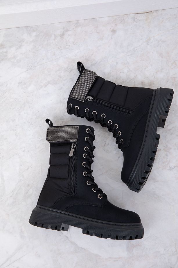 Siyah Mat Çocuk Bot & Bootie 19901 - 3