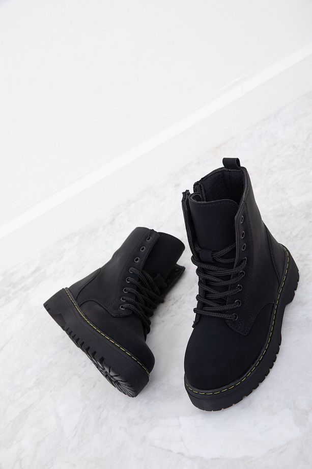 Siyah Mat Çocuk Bot & Bootie 19838 - 2