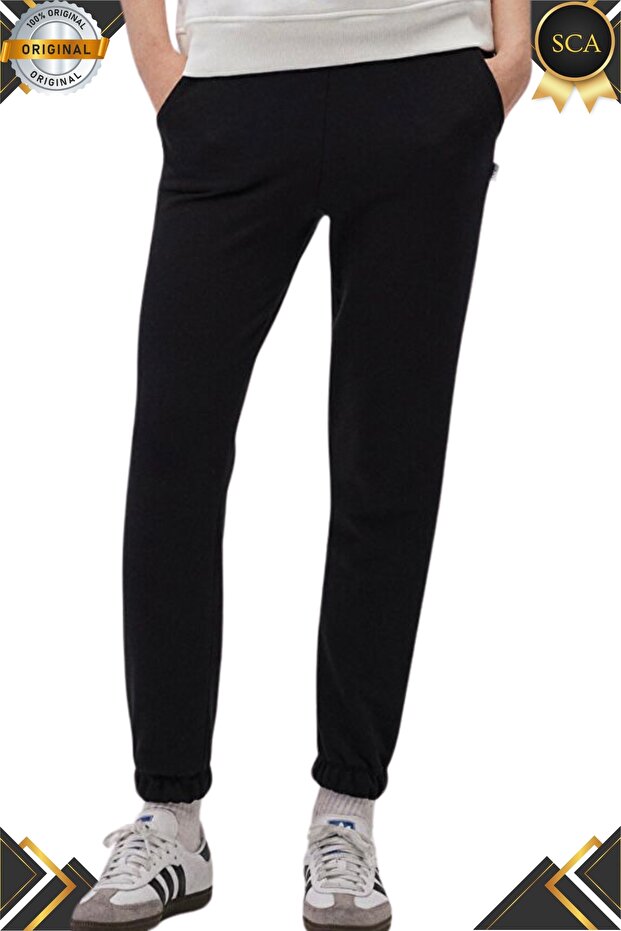 Black Basic Sweatpants - 2