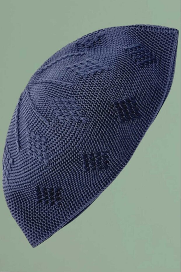 Woven Knit Patterned Skullcap Quality Prayer Beads - 2