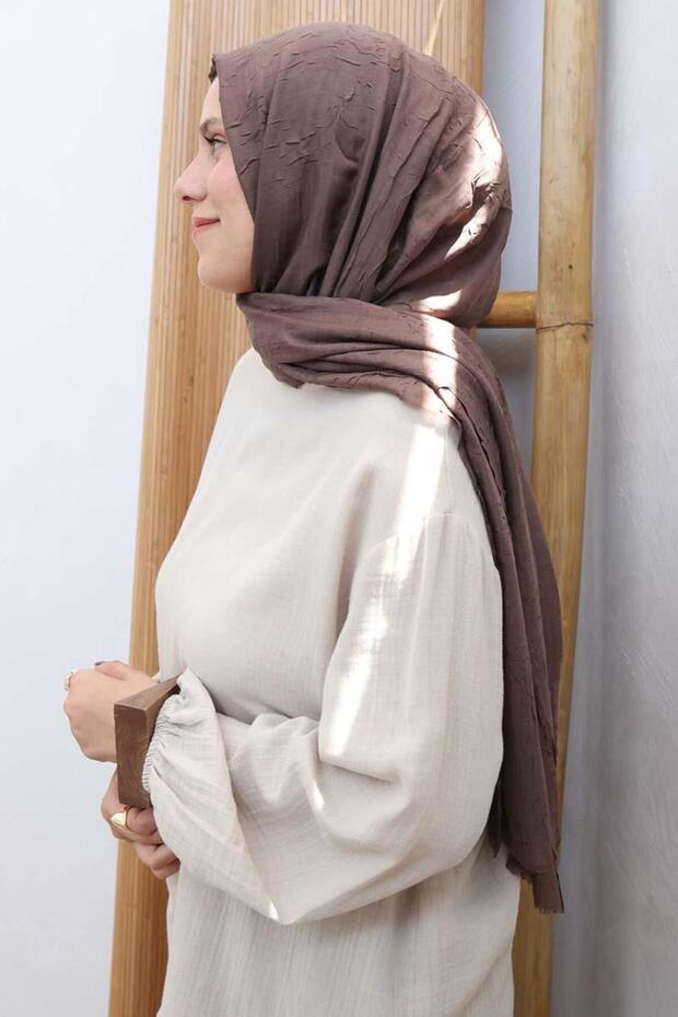 Acı Kahve-Bambu Kraş Şal - 2