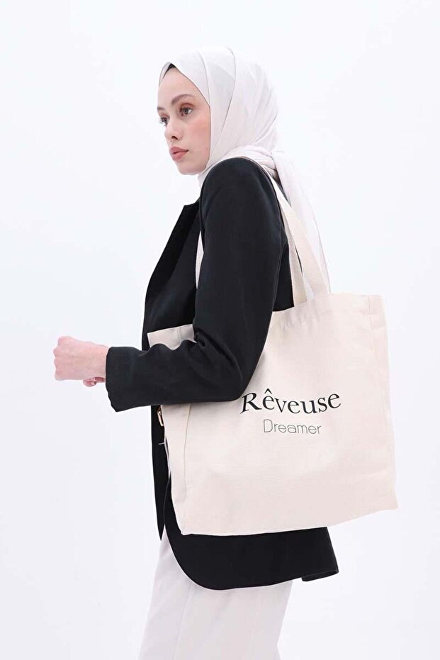 Black Printed Cloth Bag