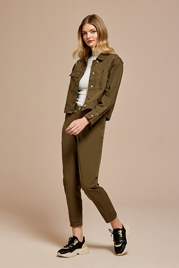 Kısa Denim Ceket - 4