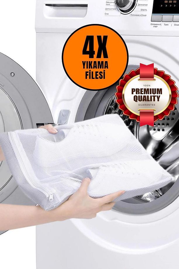 Ultra Lüks 4 Adet Fermuarlı Ayakkabı Yıkama Filesi - 1