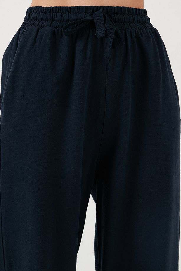Pamuklu Relaxed Fit Yüksek Bel Bol Paça Pantolon Pantolon 668yp5118 - 6