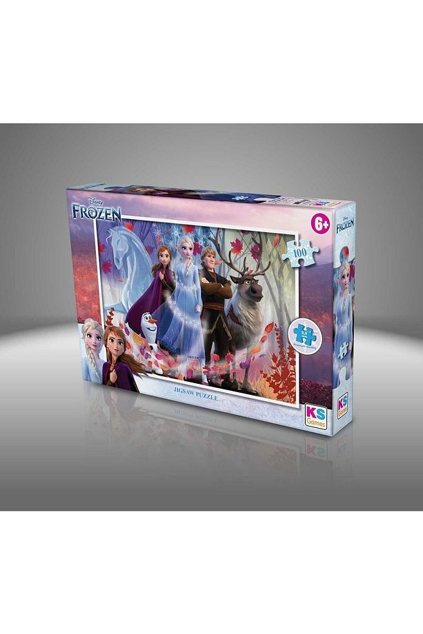 Disney Frozen Elsa Ve Anna lisanslı Kutulu 100'parça Puzzle/yapboz - 4