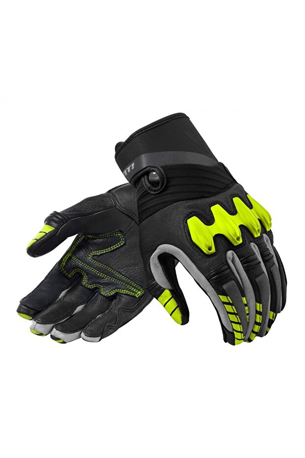 ENERGY YAZLIK DERİ ELDİVEN SİYAH-NEON SARI - 1