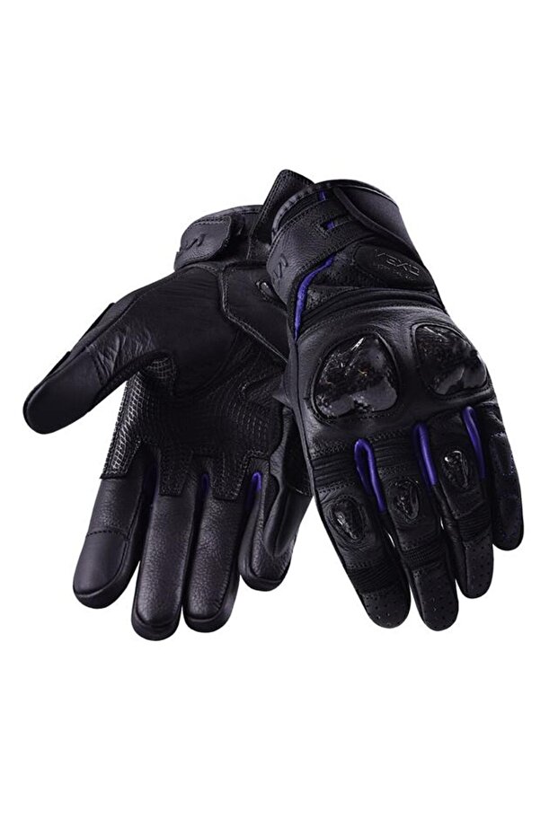 VEXO GP TECH PRO AIR DERİ YAZLIK ELDİVEN SİYAH-MAVİ - 1
