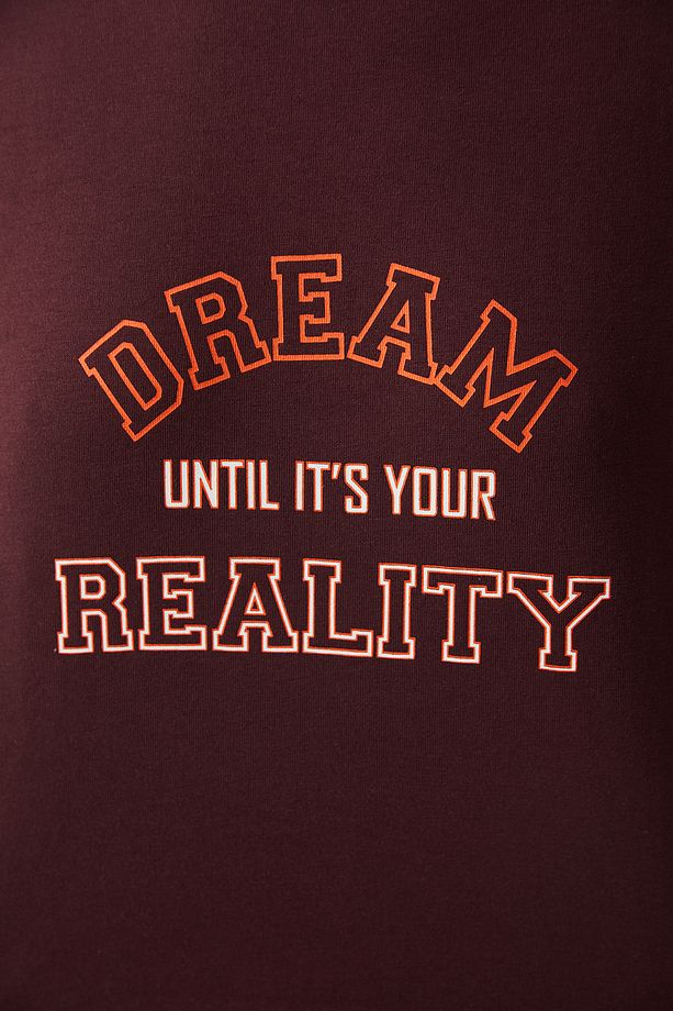Double Colored Crop Slogan Tişört - 5