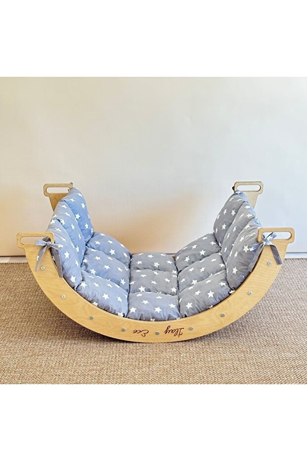 Montessori Cushion - Star Patterned Pillow and Rocker, Pieces Set