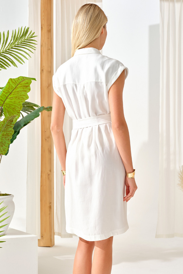 Nakışlı Gömlek Elbise - 4