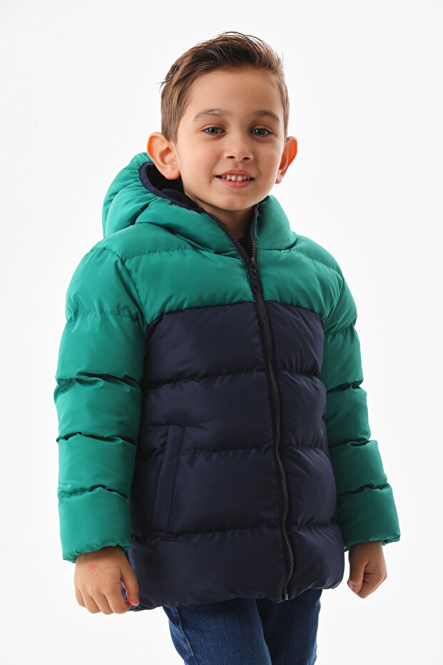 Water and Windproof Inflatable Jacket & Coat with Robe, Inner Fleece, Hooded, Pockets RB-500