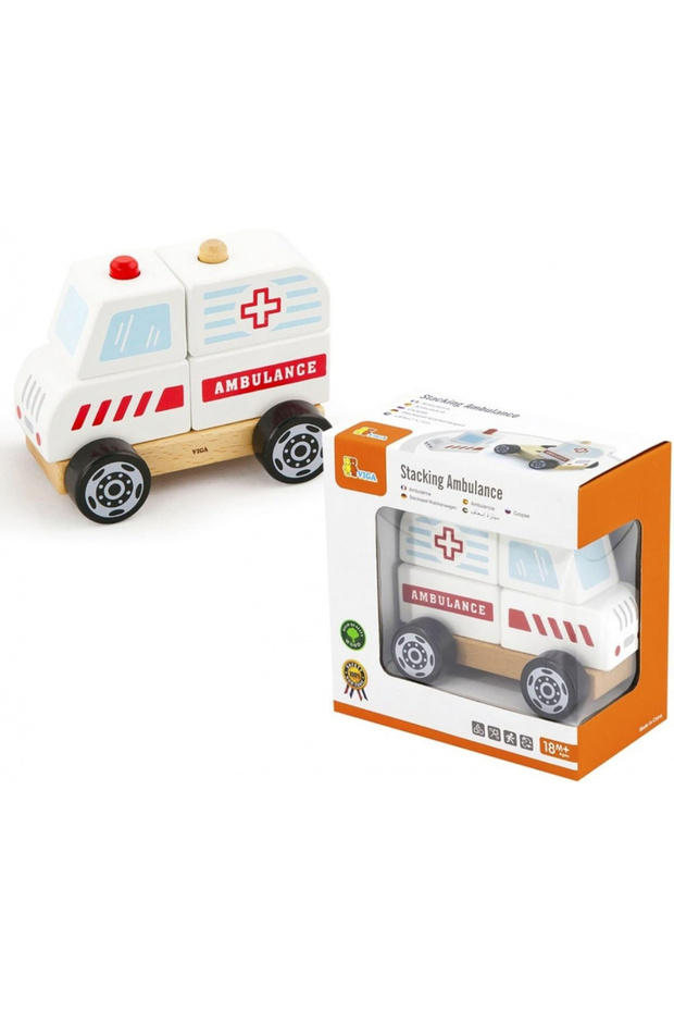 Stacking Ambulance, Multicoloured, 2043652 - 4