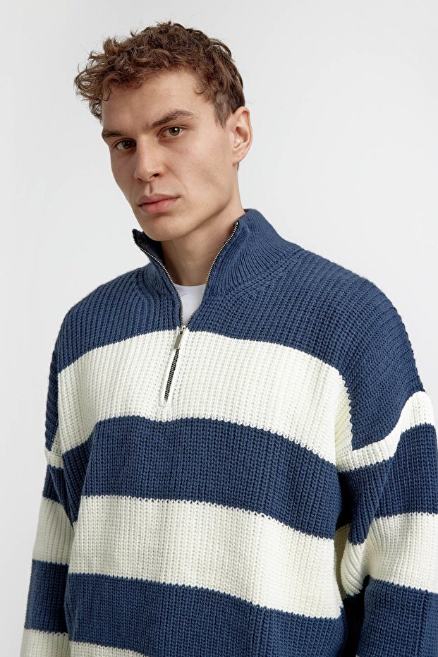 Indigo Beyaz Örme Triko - 4