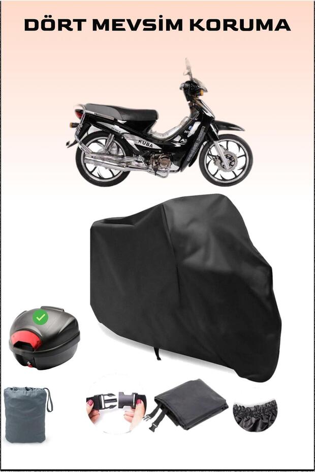 حقيبة ظهر سوداء من Kuba Xy100-e متوافقة مع القماش المشمع المقاوم للماء للدراجات النارية
