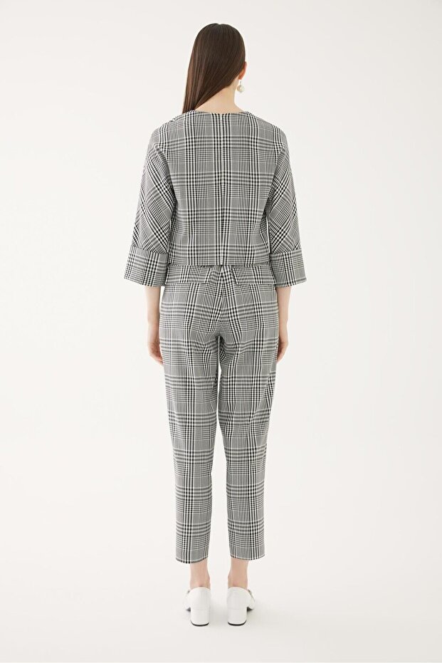 Patterned Long Sleeve Blouse - 3