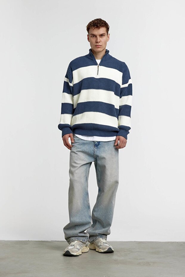 Indigo Beyaz Örme Triko - 1