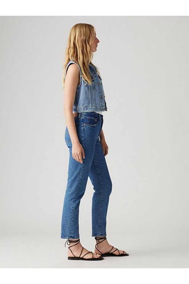 501 Regular Fit Yüksek Bel Cropped Jeans  KOT PANTOLON A7739 - 3