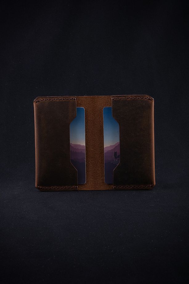 Minimal X Fold Kartlık - Taba Crazy - Minimalist, Şık, Sağlam - El Yapımı - 8