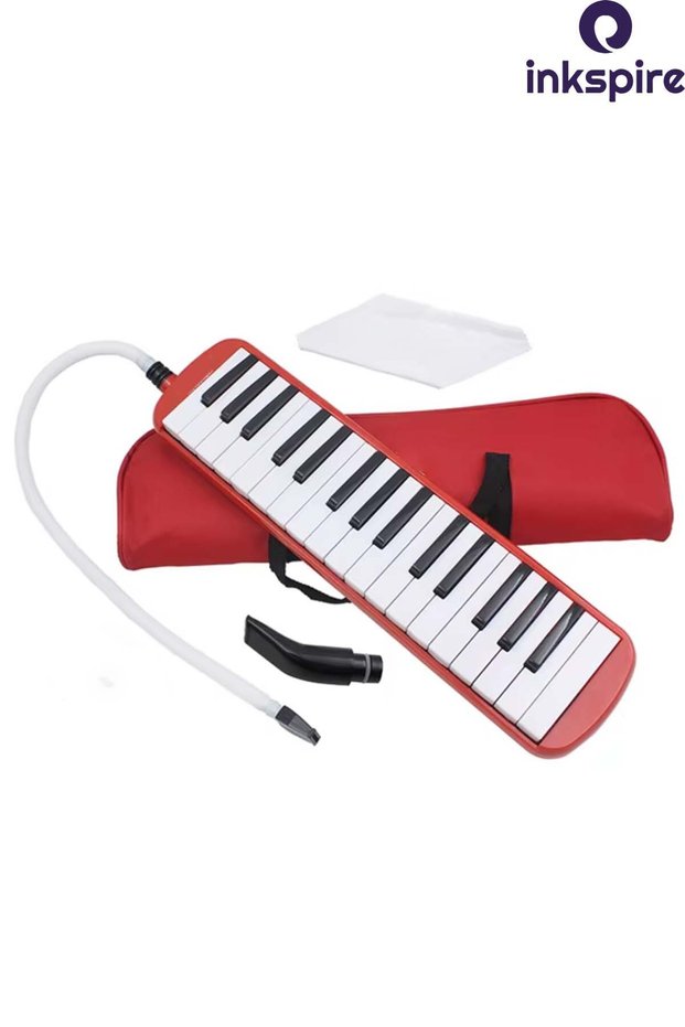 Melodica with Cloth Bag 32 K 1 Piece Melodica with Hose 32 Keys Blown Pipe Keys Melodico with Notes