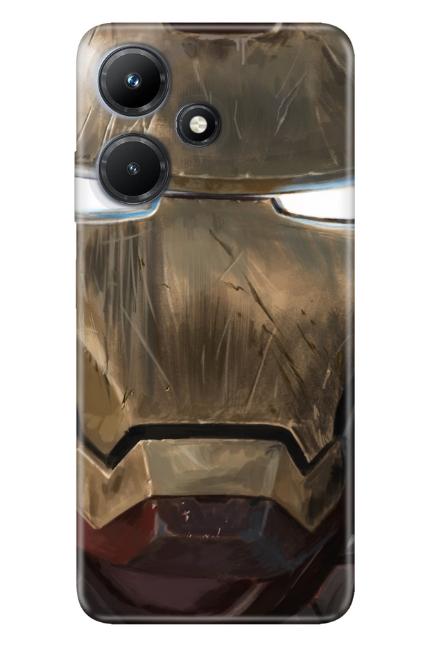 جراب Infinix Hot 30 من السيليكون المطبوع بنمط IronmanMix