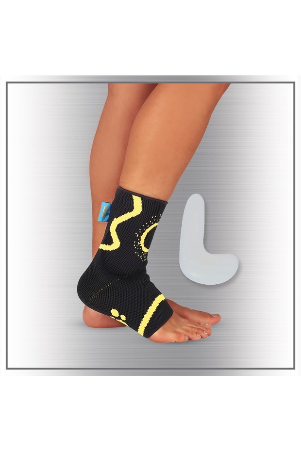 Grey Luxury Knit Malleolus Silicone Supported Medical Orthopedic Ankle Brace KB-302