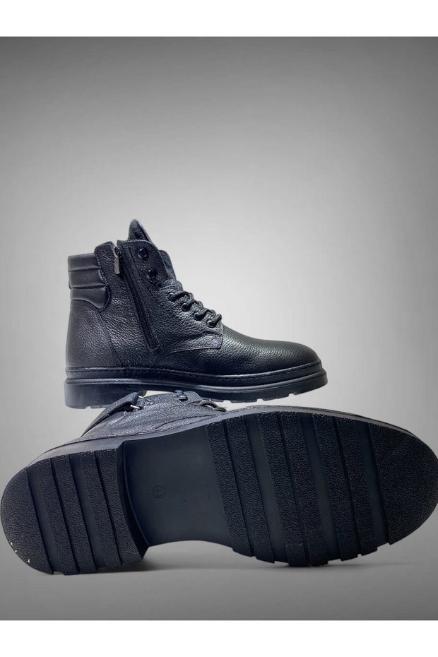 %100 HAKİKİ DERİ RAHAT TABAN ERKEK KIŞLIK BOT EB39 - 2