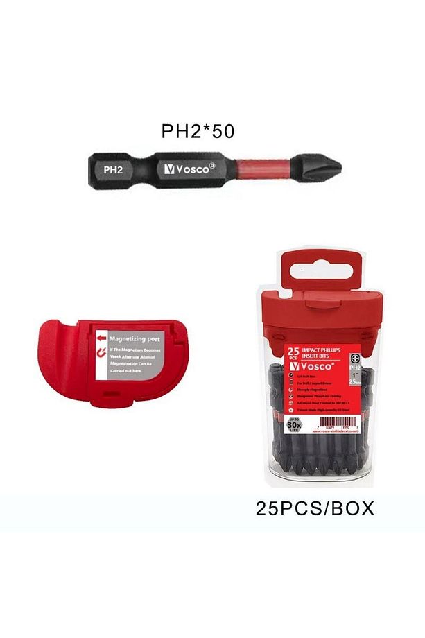 İmpact Bits Uç Matkap Ucu Tornavida Ucu Vidalama Ucu Impact Ph2-50 Mm - 1 Adet - 2
