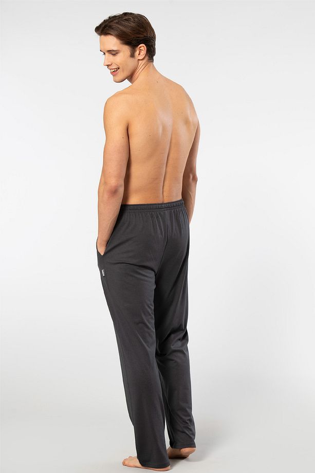 Modal Kumaş Erkek Pijama Tek Altı Antrasit - 3