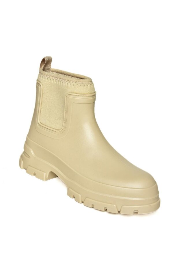 T858685409 Bej Kalın Tabanlı Yağmur Botu - 8