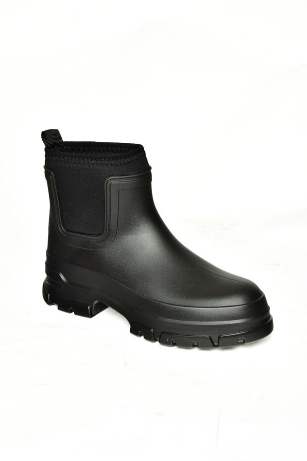 T858685409 Siyah Kalın Tabanlı Yağmur Botu - 8