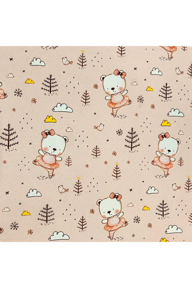 Cute Raincoat Digital Printed Bears for Girls and Baby - 147X100 cm