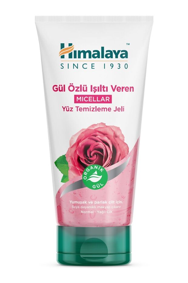 Micellar Brightening Face Cleanser, Organic Rose, Makeup Remover, Normal And Oily Skin, 150ml