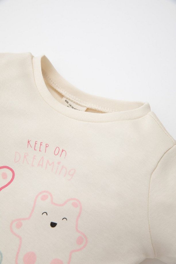 Kız Bebek Pijama Takımı Baskılı Uzun Kollu Üst Uzun Alt D3624a524wn - 3