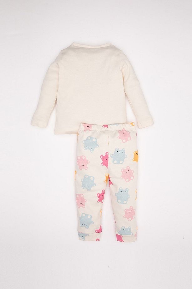 Kız Bebek Pijama Takımı Baskılı Uzun Kollu Üst Uzun Alt D3624a524wn - 4