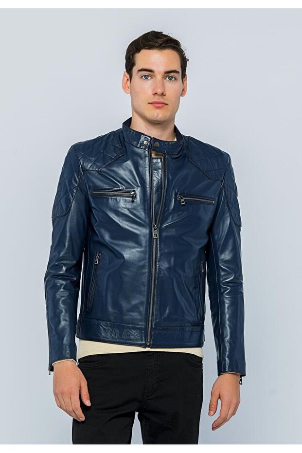 Men's Leather Jacket E-1042 - 2