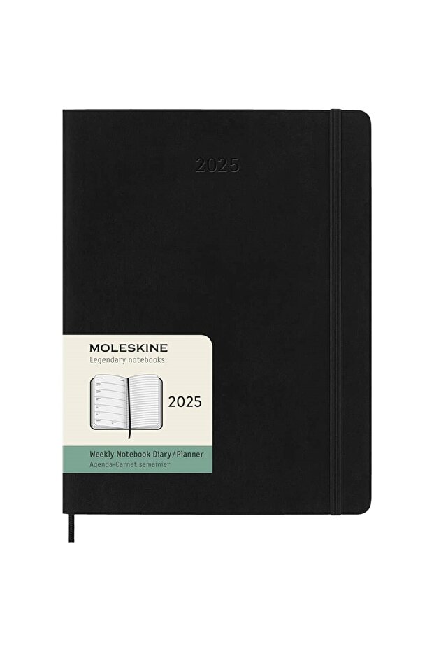 Black Soft Cover 12 Months Weekly Agenda - XL Size 19X25