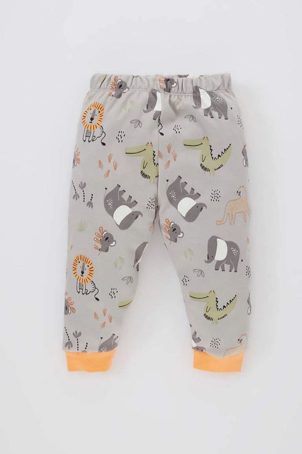 Erkek Bebek Safari Baskılı Uzun Kollu Pijama Takımı B7736a524sp - 2