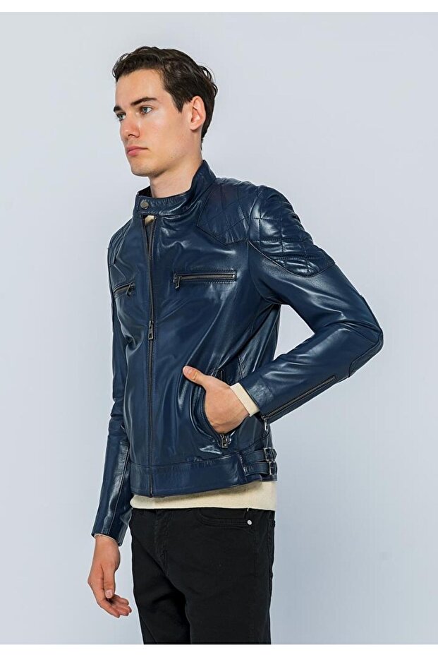Men's Leather Jacket E-1042 - 3
