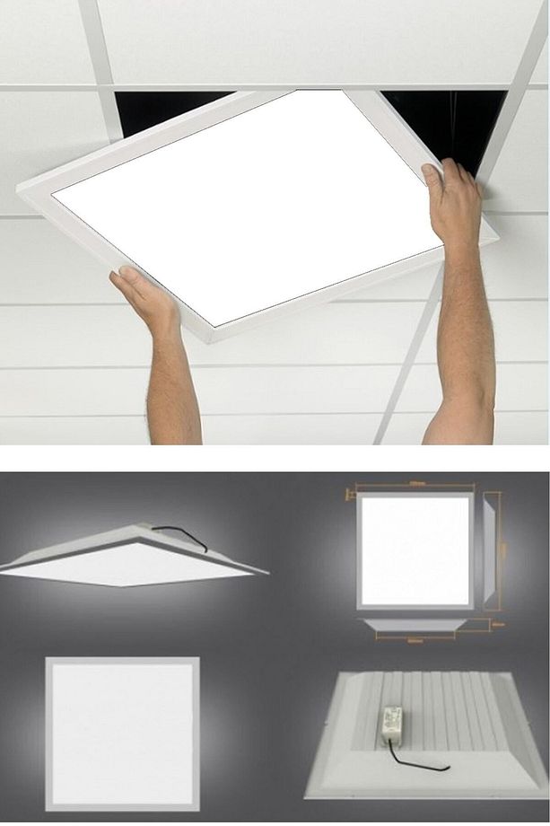 8 Adet ,tavan Aydınlatma, 8 Li Led Panel,t24 Asma Tavanlar Için Gurup Led Aydınlatma Panel,60x60 - 2