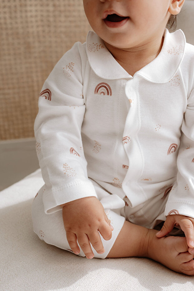 İnterlok Bebek Tulumu | Boho Rainbow - 3