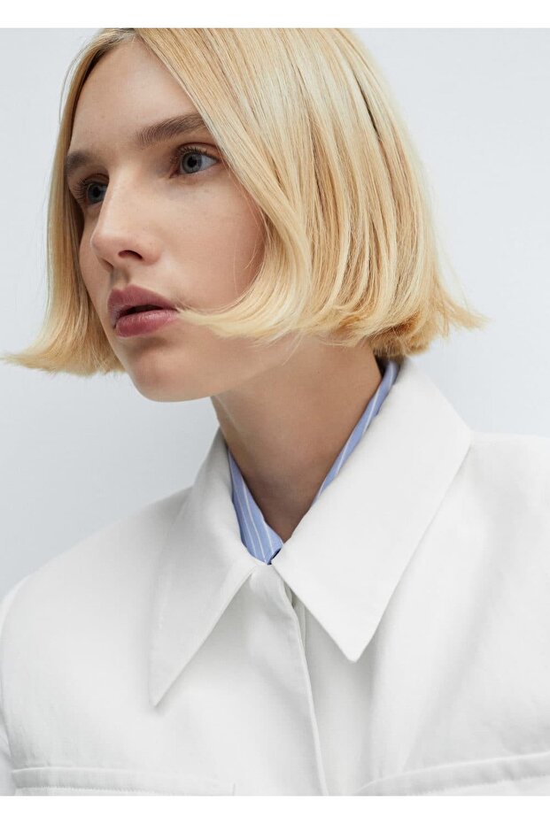 Cepli Crop Kumaş Ceket - 6