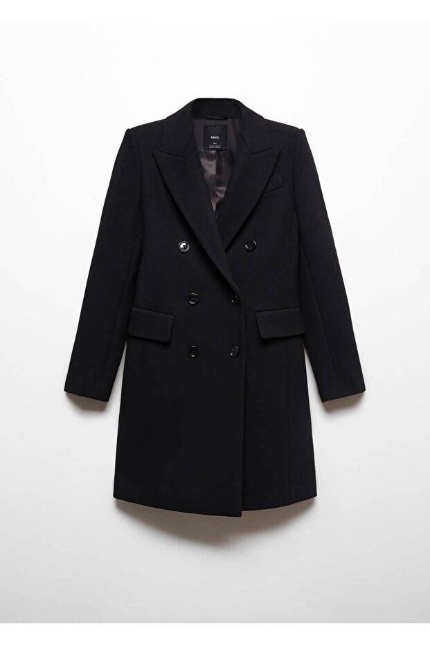 Kruvaze Yün Palto - 3